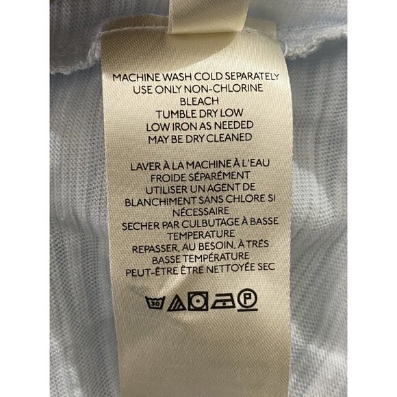 Free People Woman’s Natasha‎ Tee Ruched Longsleeve Light Denim Blue SZ XS - Picture 7 of 9